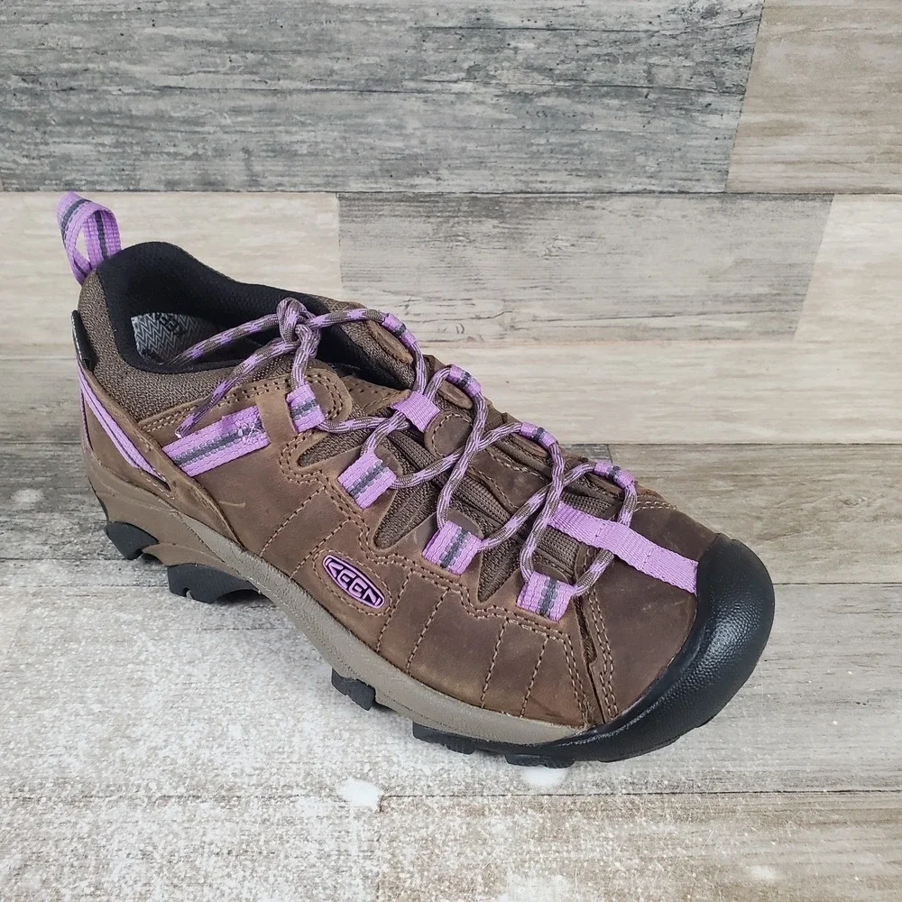 Keen Targhee‎ II Womens Hiking Shoes Sz 6 Timberwolf English Lavender Waterproof
